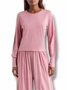 LUNYA Organic Pima Cotton Lounge T-Shirt Clarion Rose